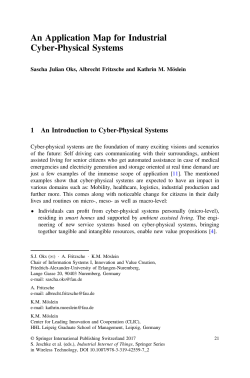 An Application Map for Industrial Cyber-Physical Systems
