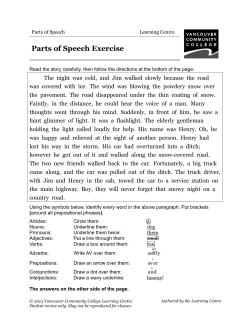 Parts of Speech- Practice