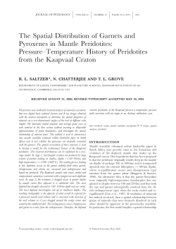 Pressure&ndash;Temperature History of Peridotites from