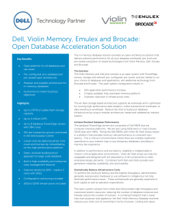 Dell, Violin Memory, Emulex and Brocade