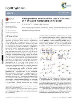 Hydrogen bond architecture in crystal structures of
