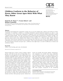 Children Conform to the Behavior of Peers