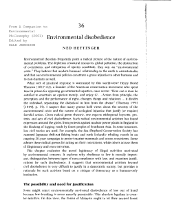 Environmental Disobedience