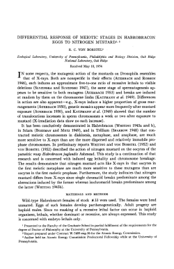 DIFFERENTIAL RESPONSE OF MEIOTIC STAGES IN