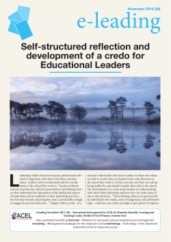 e-leading - Australian Council for Educational Leaders
