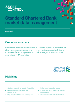 Standard Chartered Bank market data management