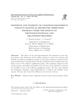 EXISTENCE AND STABILITY OF COLLINEAR EQUILIBRIUM