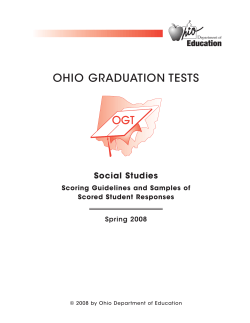 Social Studies Scoring Guidelines and Samples of Scored Student