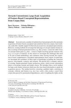 Towards Unrestricted, Large-Scale Acquisition of Feature