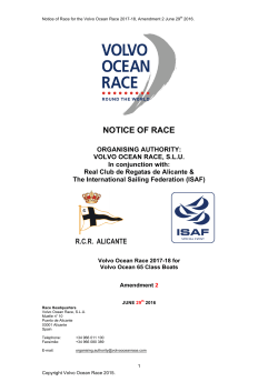 Notice of Race 2017-18 amendment 2, issued