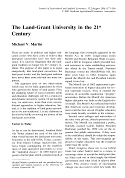 The Land-Grant University in the 21St Century