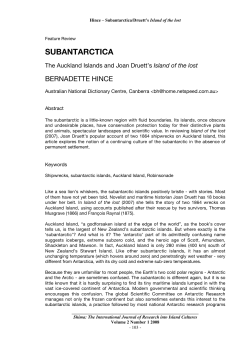 subantarctica - Shima Journal