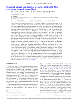 Structural, optical, and electrical properties of &bdquo;Zn,Al&hellip;O films