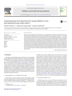 Comparing long-term placements for young children in care