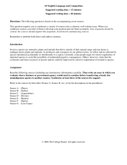 AP English Language and Composition Synthesis