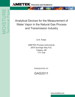 Analytical Devices for the Measurement of Water Vapor in the