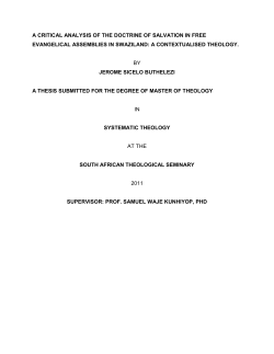 a critical analysis of the doctrine of salvation in free evangelical
