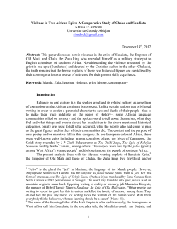 A Comparative Study of Chaka and Sundiata