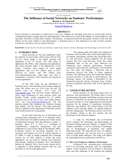 The Influence of Social Networks on Students