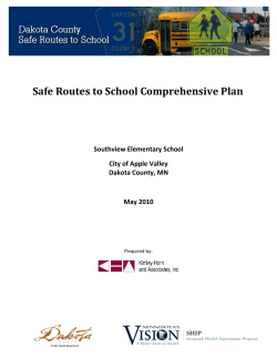 Safe Routes to School Comprehensive Plan