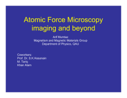 Atomic Force Microscopy imaging and beyond