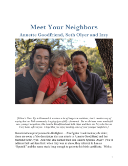 Annette Goodfriend and Seth Olyer