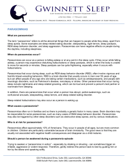 parasomnias - Gwinnett Sleep