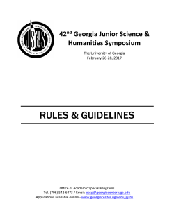 GJSHS Rulebook - Georgia Center for Continuing Education