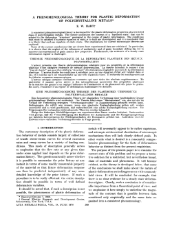 A phenomenological theory for plastic deformation of