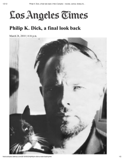 Phili K. Dick, a fi al lk back