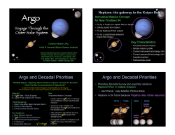 Argo: Voyage Through the Outer Solar System