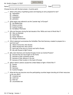 Mr. Smith`s Chapter 13 TEST Name