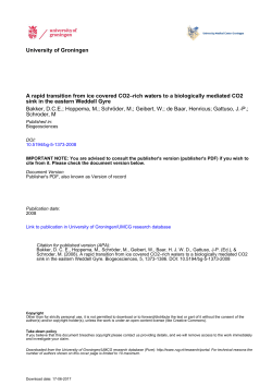 University of Groningen A rapid transition from ice covered