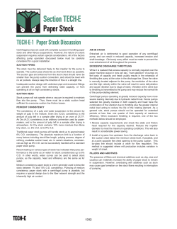 Section TECH-E Paper Stock
