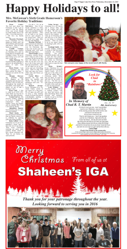 From all of us at - Tupper Lake Free Press