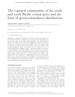 The copepod communities of the north and south