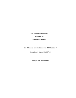 Script - The Society of Authors