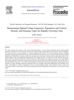 Determining Optimal Urban Expansion, Population and Vehicle