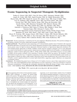 Exome Sequencing in Suspected Monogenic
