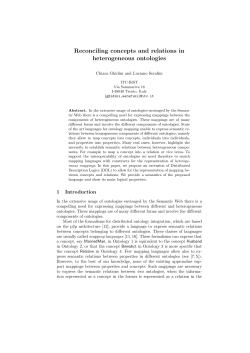 Reconciling concepts and relations in heterogeneous ontologies