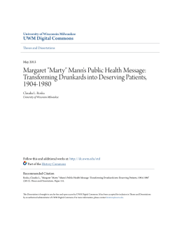 Margaret "Marty" Mann`s Public Health Message