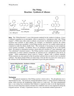 The Wittig Reaction: Synthesis of Alkenes