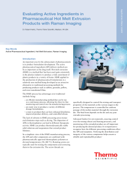 Evaluating Active Ingredients in Pharmaceutical Hot Melt Extrusion