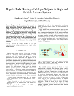Doppler Radar Sensing of Multiple Subjects in Single and Multiple