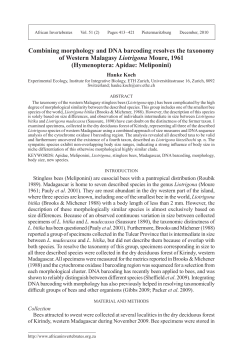 Combining morphology and DNA barcoding resolves the taxonomy