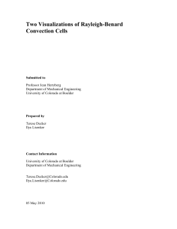 Rayleigh-Benard Convection Cells