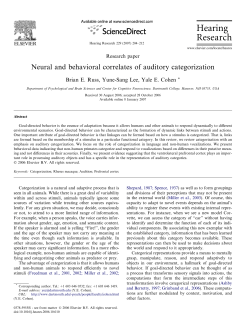 Hearing Research - Dartmouth College
