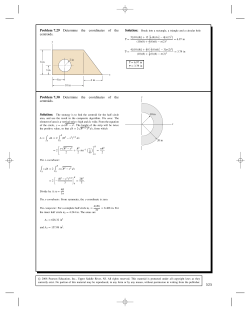 Problem 7.29 Determine the coordinates of the centroids. Problem