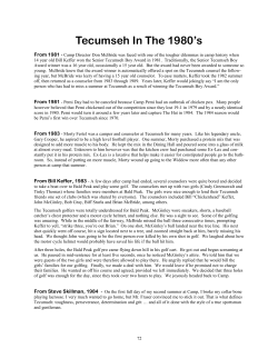 Program Book - Camp Tecumseh, Center Harbor, New Hampshire