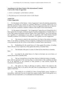 Amendments to the Rome Statute of the International Criminal Court